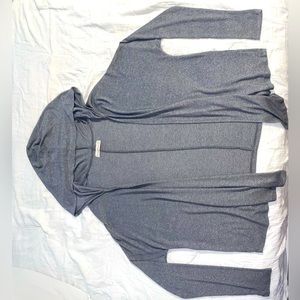 Grey, hooded, Abercrombie and Fitch sweater.